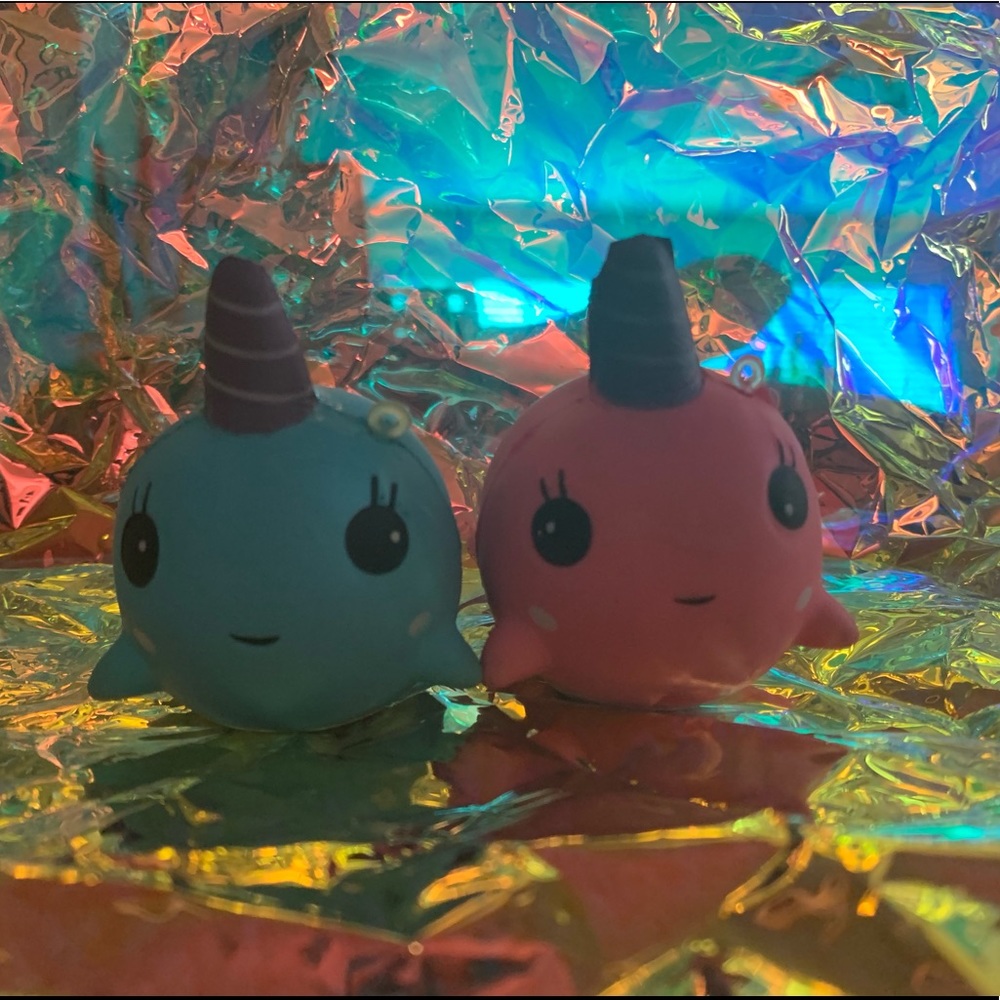 Two adorable twin narwhal squishys!